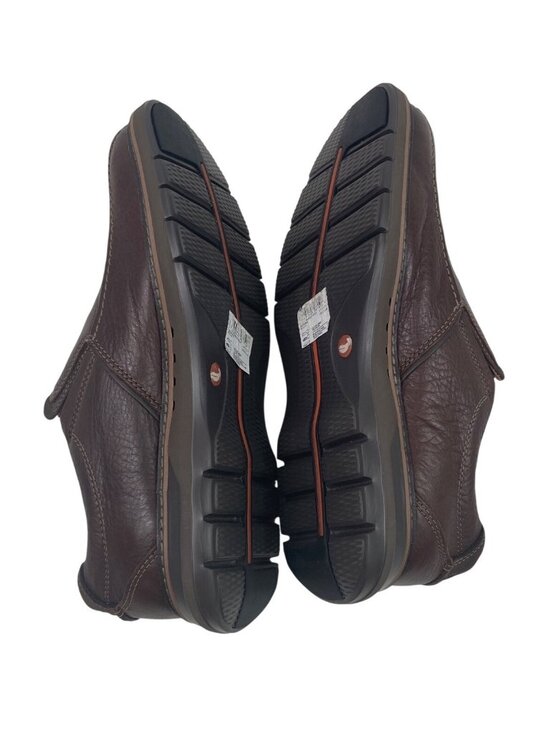Clarks Brown Mahogany Leather Slip On Comfort Loafers Mens Size 10.5W